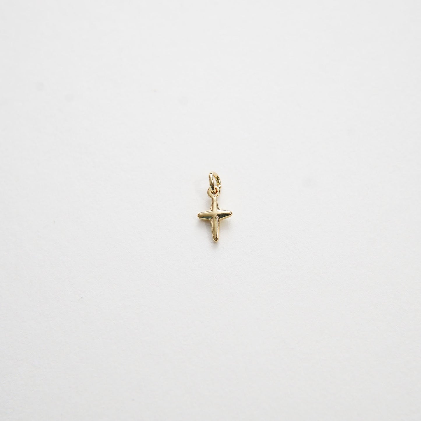 Gold Cross Charms,18K Gold Filled Cross Pendant,Tiny Cross Charm Bracelet Necklace for DIY Jewelry Making Supply