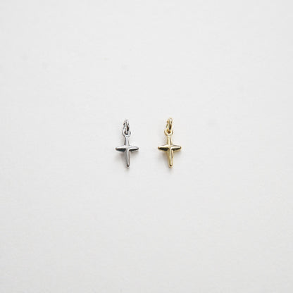 Gold Cross Charms,18K Gold Filled Cross Pendant,Tiny Cross Charm Bracelet Necklace for DIY Jewelry Making Supply