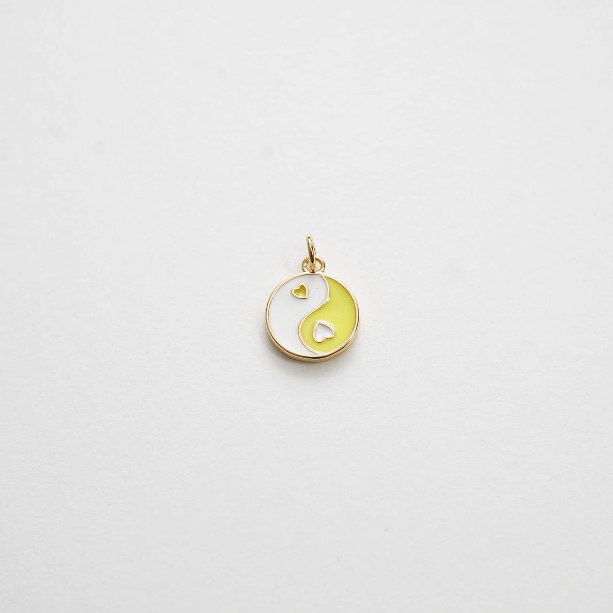 Gold Yin Yang Charms,18K Gold Filled Round Pendant,Enamel Yin Yang Charm Bracelet Necklace for DIY Jewelry Making Supply