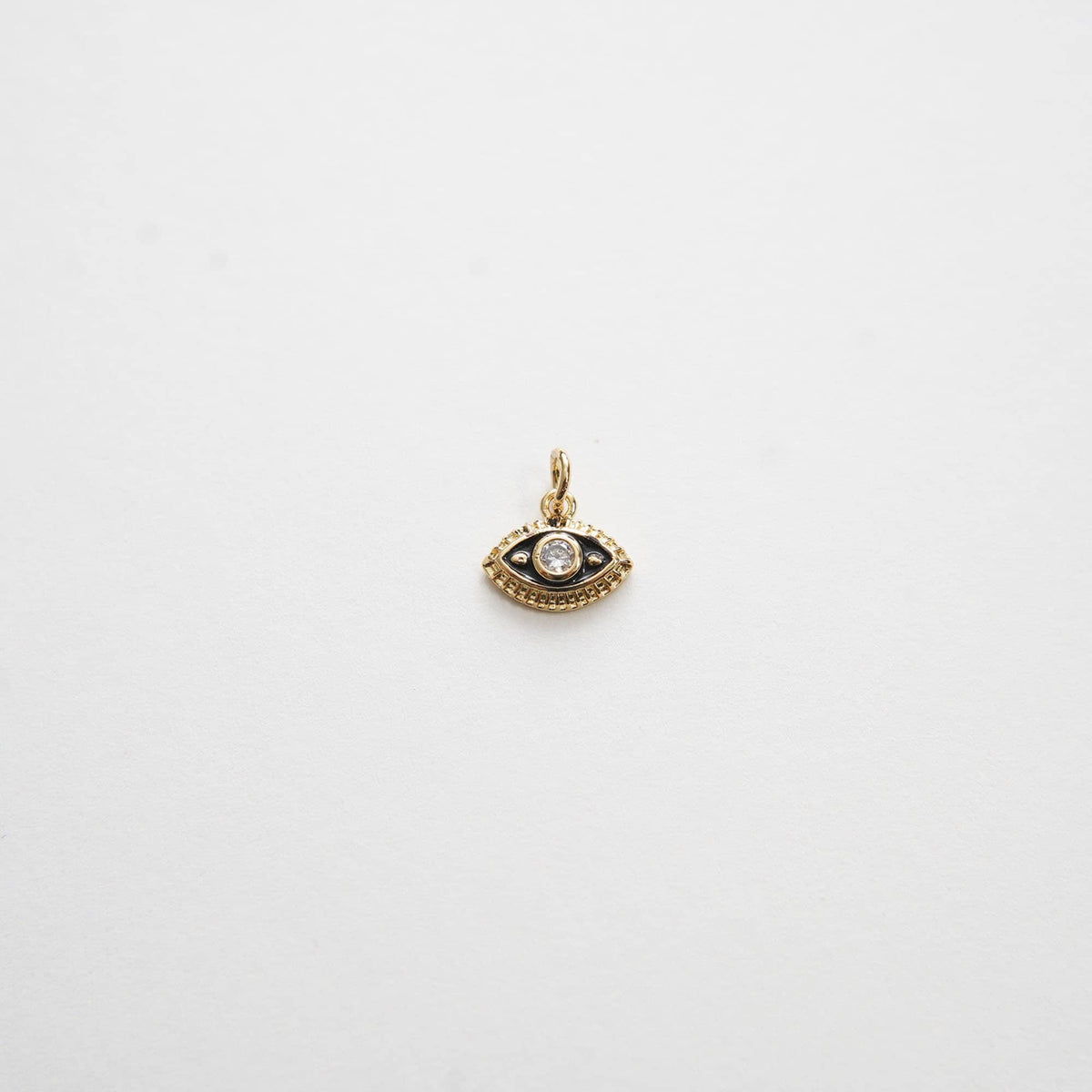 Gold Tiny amulet  Evil Eye Charms,18K Gold Filled Evil Eye Pendant,CZ Evil Eye Protect Charm Bracelet Necklace for DIY Jewelr