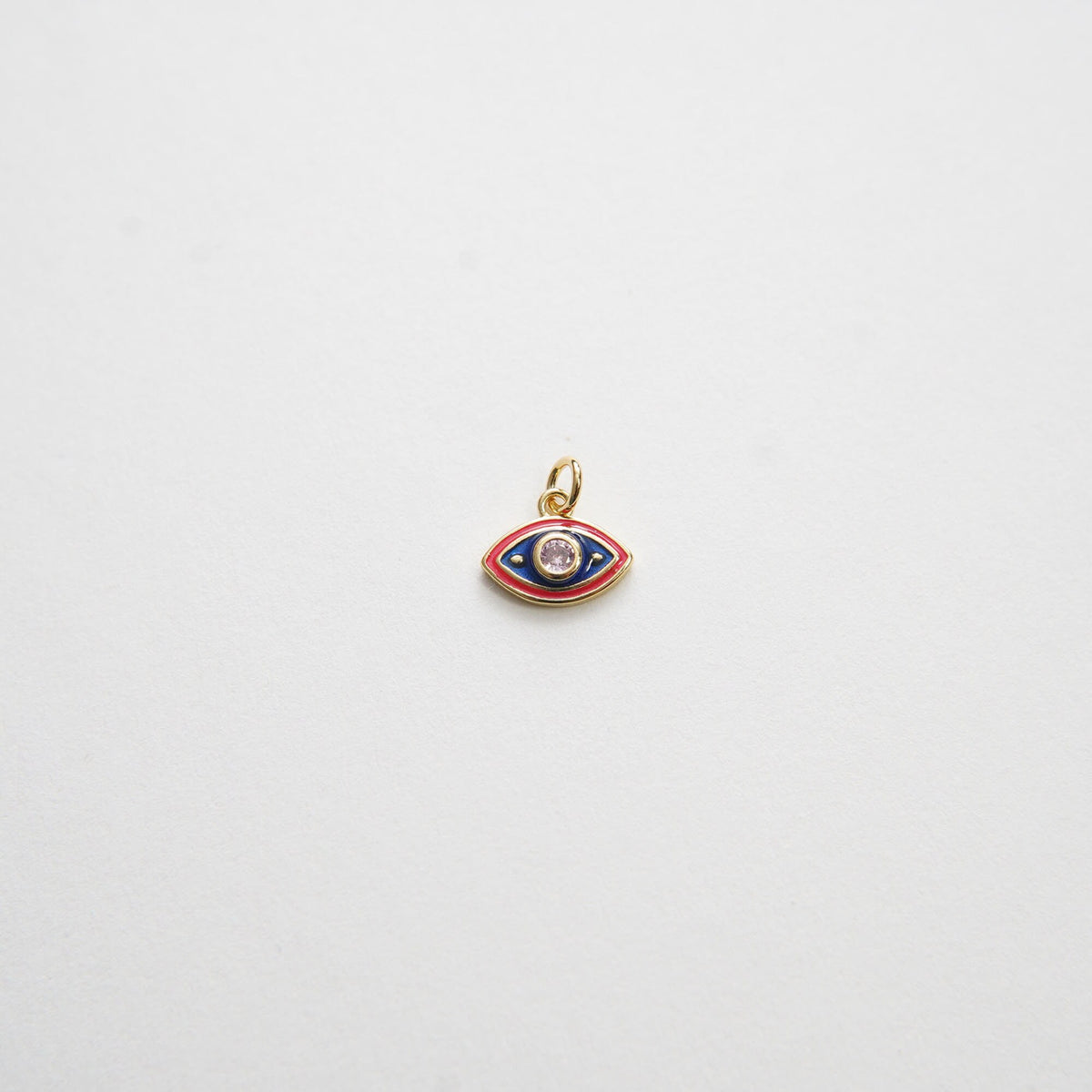 Gold Tiny amulet  Evil Eye Charms,18K Gold Filled Evil Eye Pendant,CZ Evil Eye Protect Charm Bracelet Necklace for DIY Jewelr
