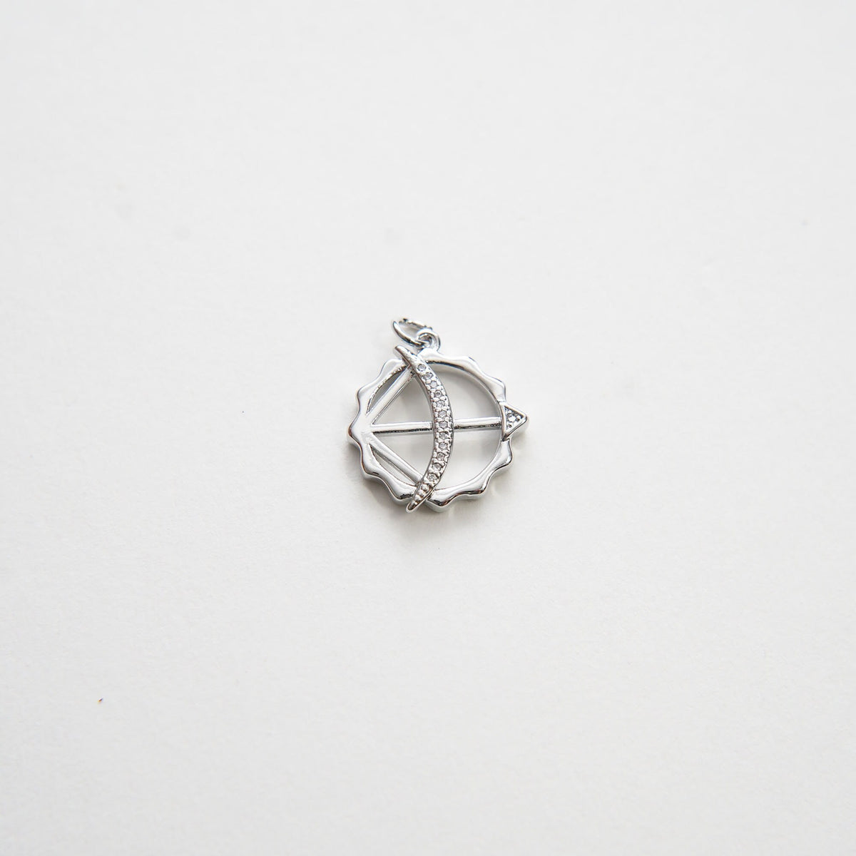 18K Gold Filled Bow CZ Charm Pendant for Jewelry Making