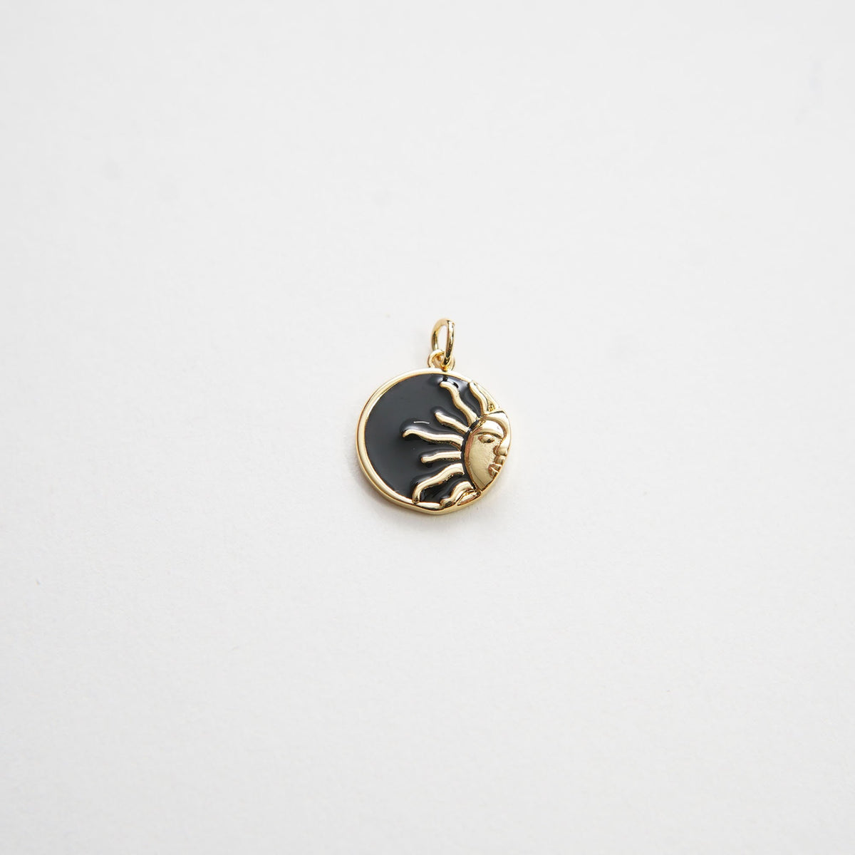 18K Gold Filled Sun Charm Pendant for Jewelry Making