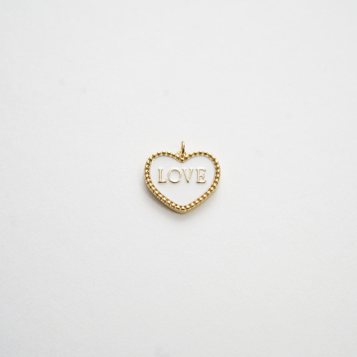 Gold Heart Charms,18K Gold Filled Heart Pendant,Love Charm Bracelet Necklace for DIY Jewelry Making Supply (20x18mm)