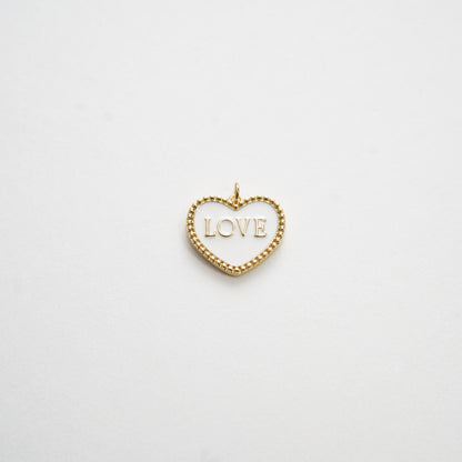 Gold Heart Charms,18K Gold Filled Heart Pendant,Love Charm Bracelet Necklace for DIY Jewelry Making Supply (20x18mm)
