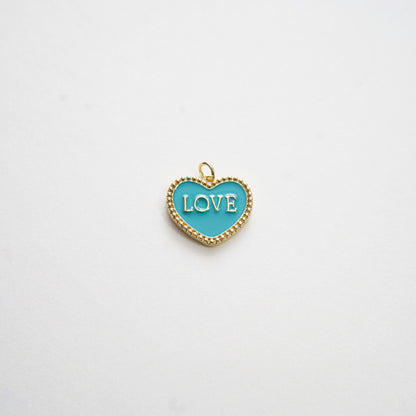 Gold Heart Charms,18K Gold Filled Heart Pendant,Love Charm Bracelet Necklace for DIY Jewelry Making Supply (20x18mm)