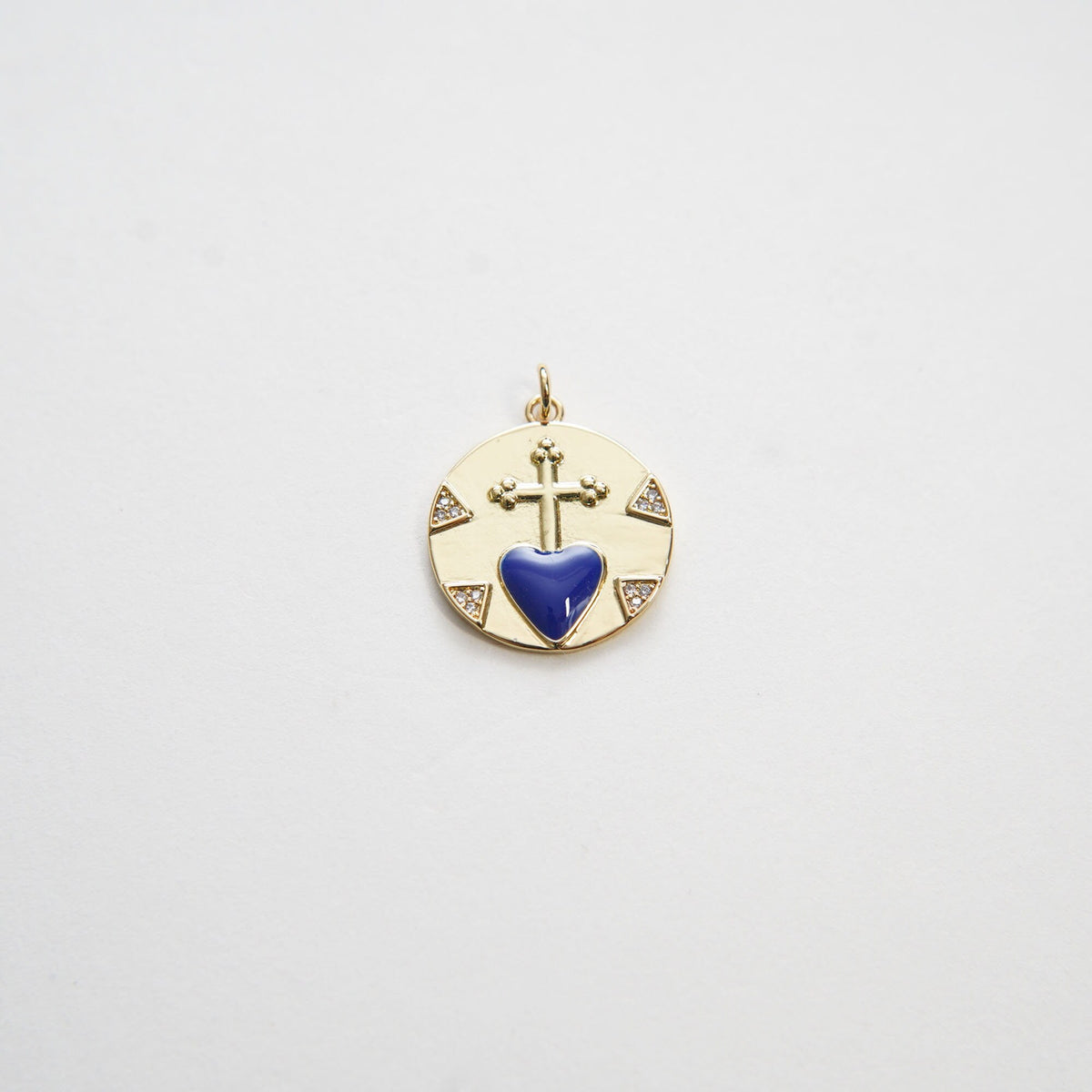 18K Gold Filled Heart Enamel Charm Pendant for Jewelry Making
