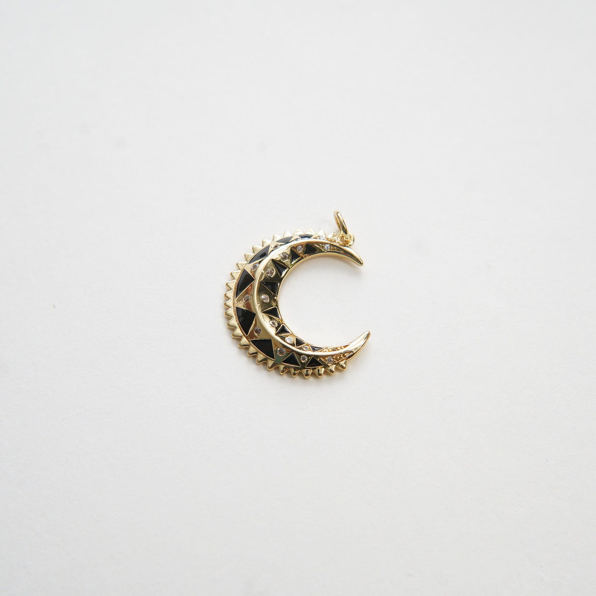 Gold Moon Charms,18K Gold Filled Moon Pendant,Celestial Charm Bracelet Necklace for DIY Jewelry Making Supply (20x24mm)