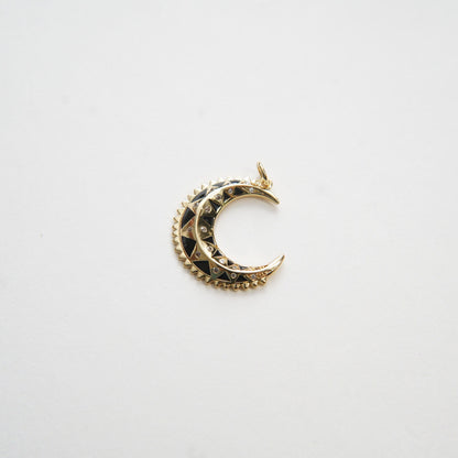 Gold Moon Charms,18K Gold Filled Moon Pendant,Celestial Charm Bracelet Necklace for DIY Jewelry Making Supply (20x24mm)