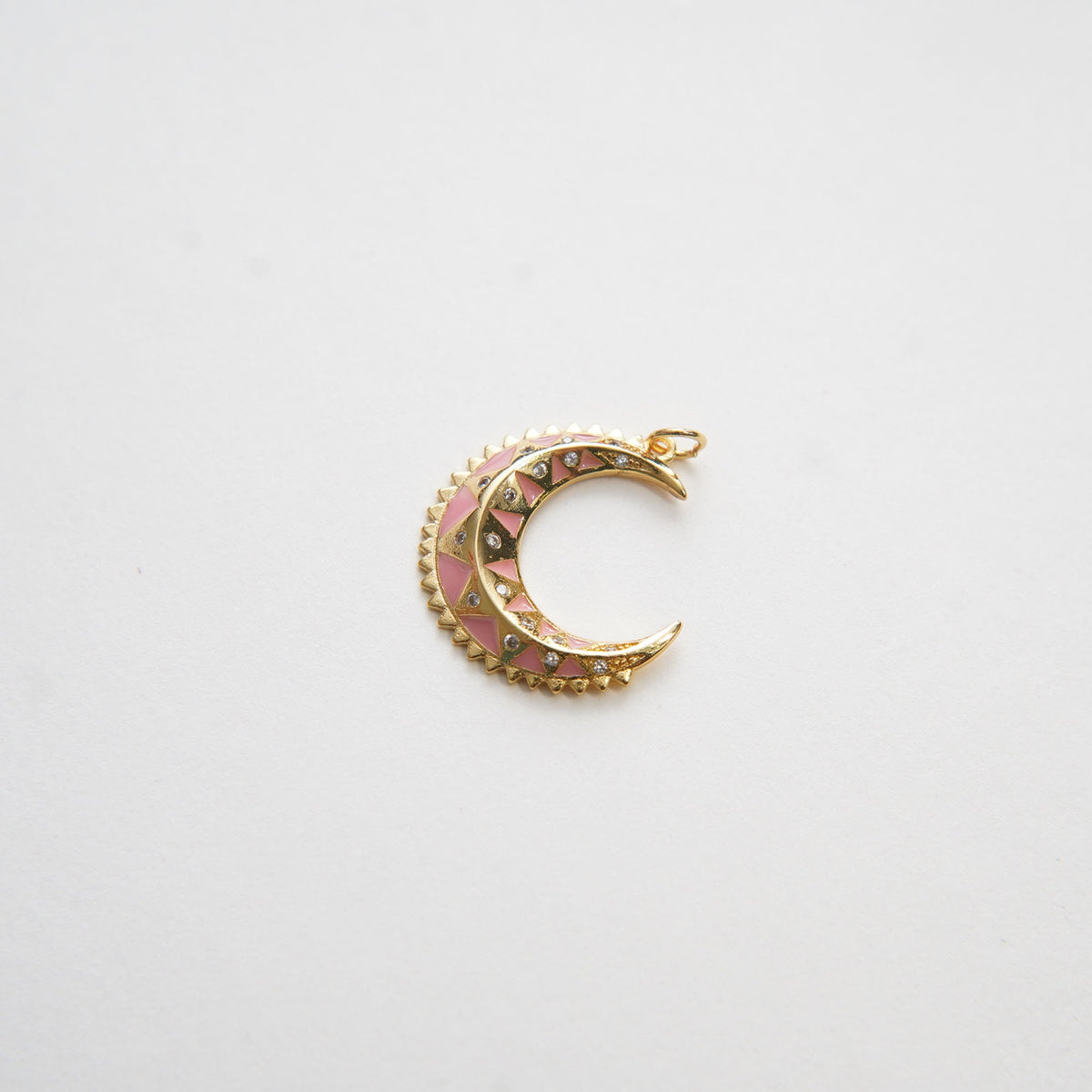 Gold Moon Charms,18K Gold Filled Moon Pendant,Celestial Charm Bracelet Necklace for DIY Jewelry Making Supply (20x24mm)