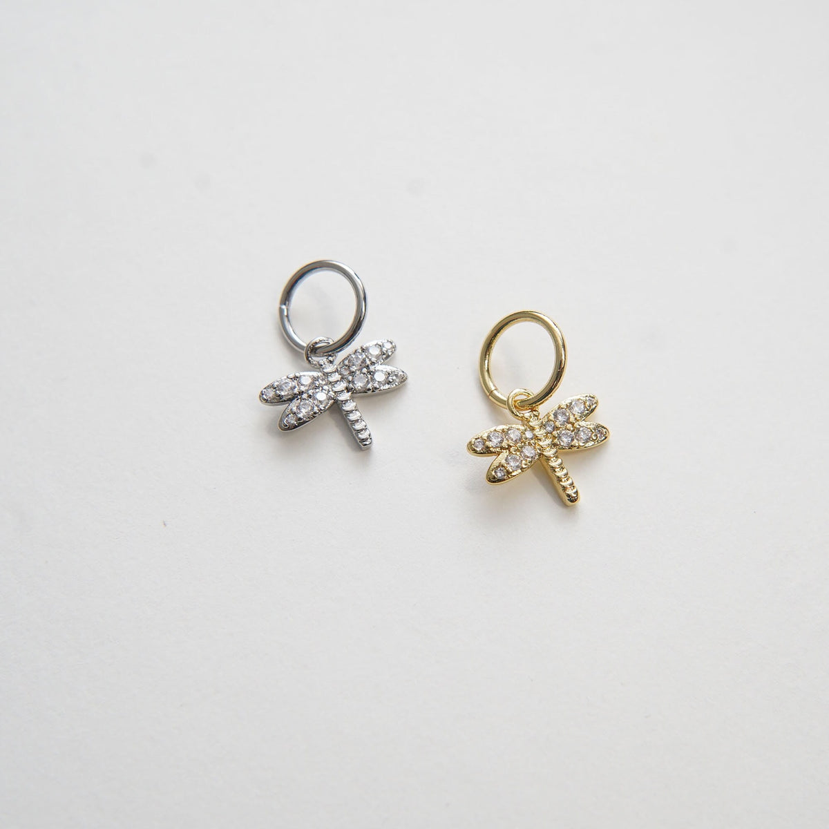 Gold Dragonfly Charms,18K Gold Filled Dragonfly Pendant,Silver Dragonfly Charm Bracelet Necklace for DIY Jewelry Making Suppl