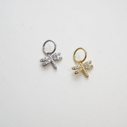 Gold Dragonfly Charms,18K Gold Filled Dragonfly Pendant,Silver Dragonfly Charm Bracelet Necklace for DIY Jewelry Making Suppl
