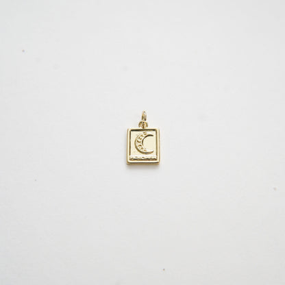 18K Gold Filled Moon Charm Pendant for Jewelry Making