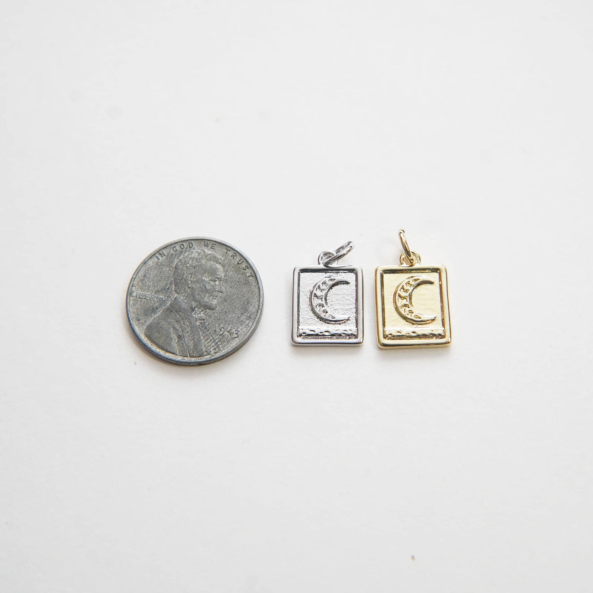 18K Gold Filled Moon Charm Pendant for Jewelry Making