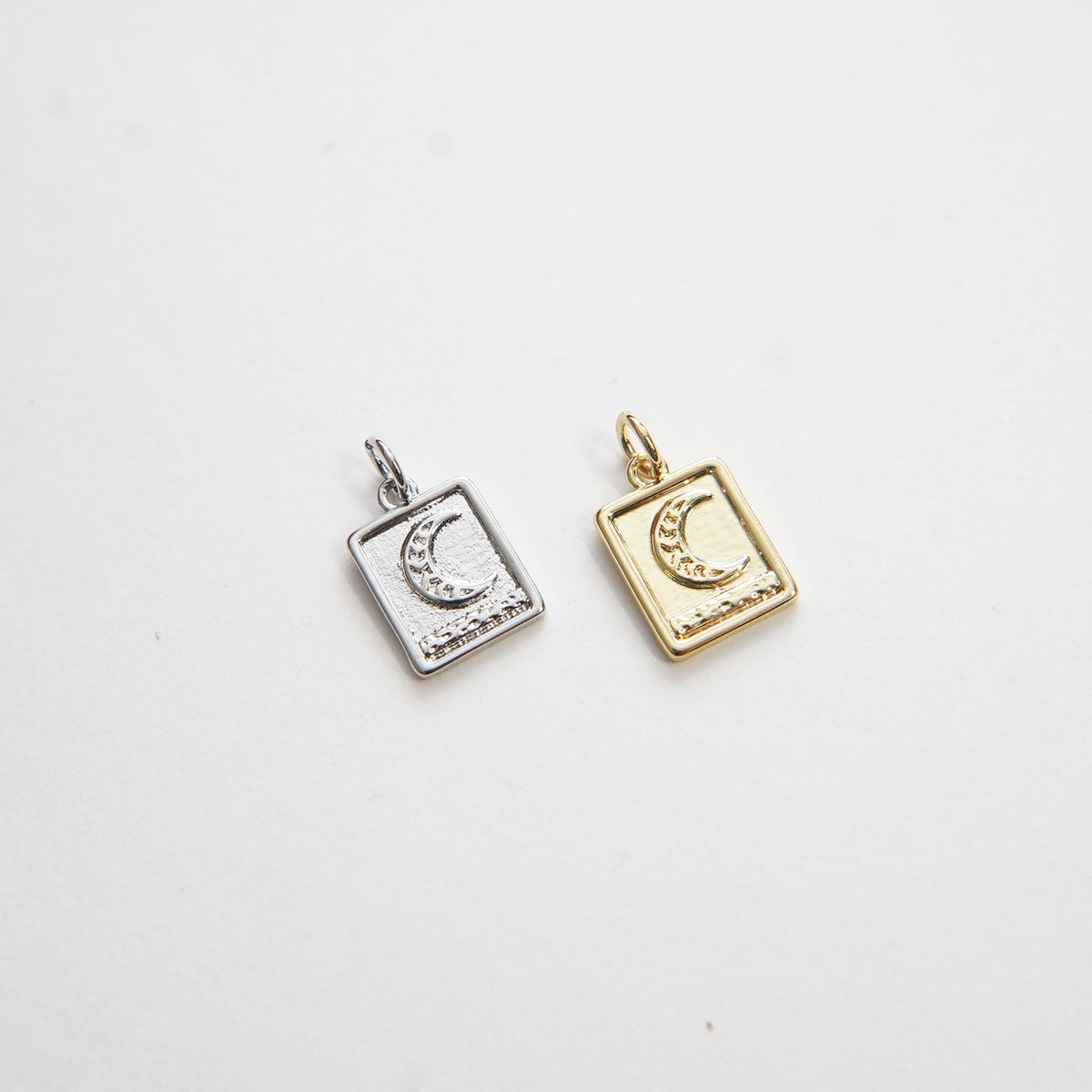 18K Gold Filled Moon Charm Pendant for Jewelry Making