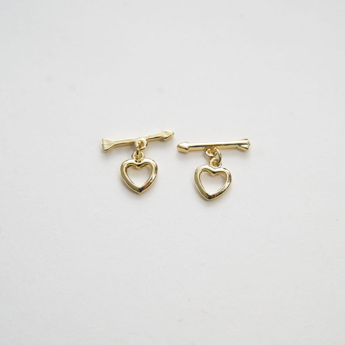 18K Gold Filled Heart Charm Pendant for Jewelry Making