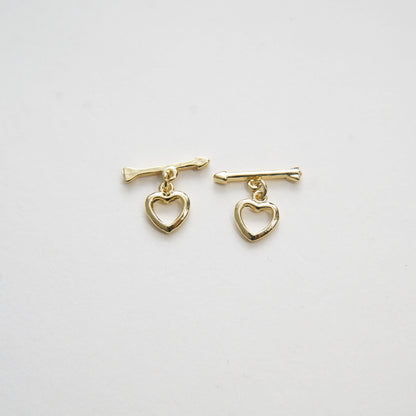18K Gold Filled Heart Charm Pendant for Jewelry Making