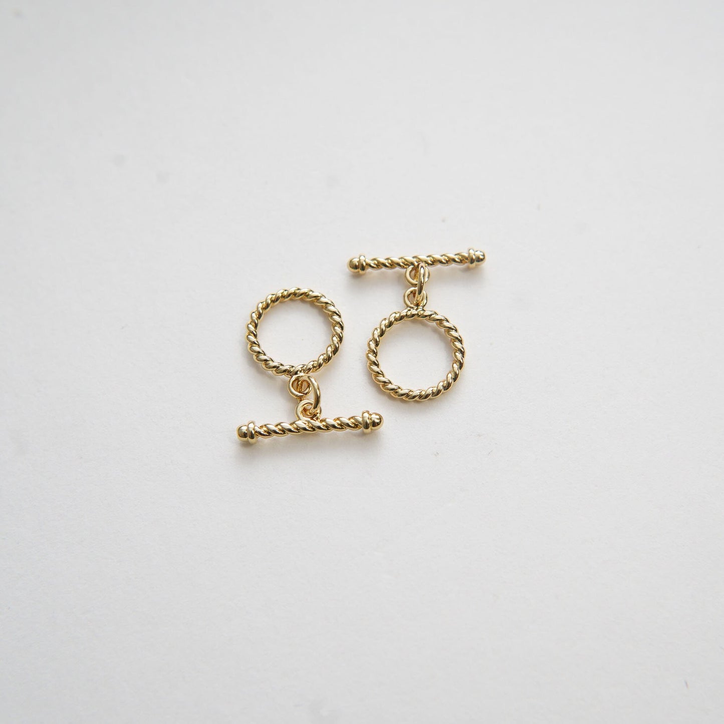 18K Gold Toggle Clasp, Gold OT Clasp Fancy Design OT Clasp Bulk Supply for Bracelet Necklace Component