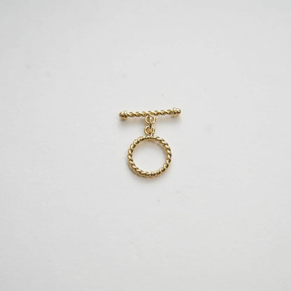 18K Gold Toggle Clasp, Gold OT Clasp Fancy Design OT Clasp Bulk Supply for Bracelet Necklace Component