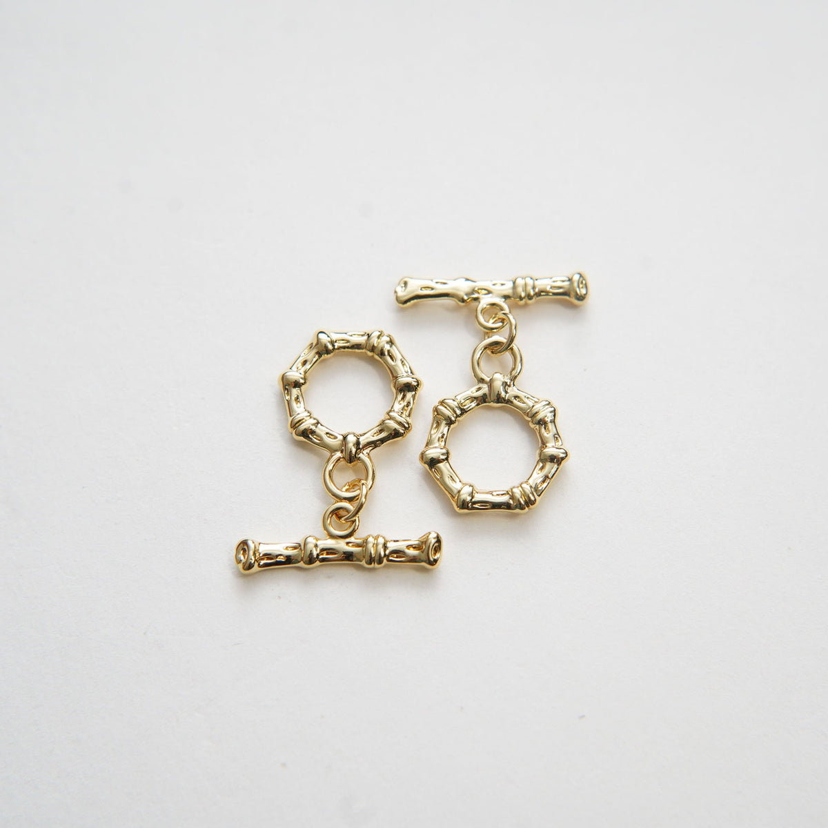 18K Gold Toggle Clasp, Gold OT Clasp Fancy Design OT Clasp Bulk Supply for Bracelet Necklace Component