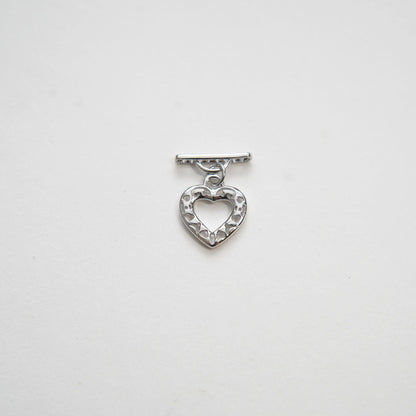 18K Gold Heart Toggle Clasp, Gold OT Clasp Fancy Design OT Clasp Bulk Supply for Bracelet Necklace Component