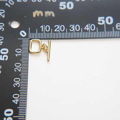 24k Gold Filled Square Toggle Clasp, Jewelry Clasp OT Clasp Findings