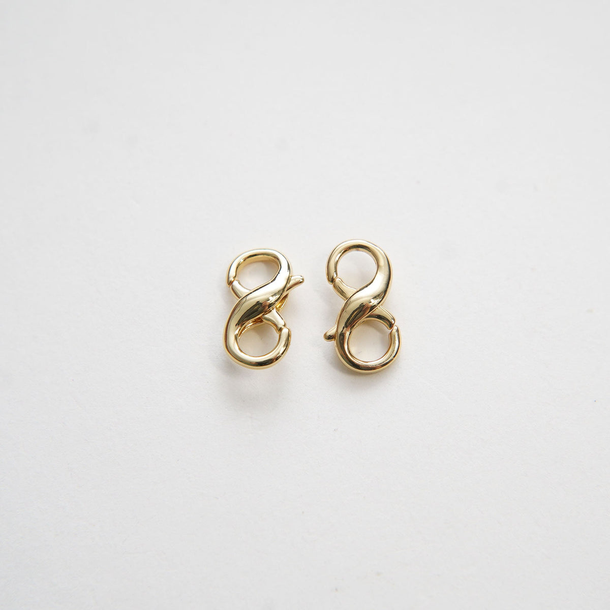 18K Gold Filled 18mm Double Opening Infinity Silver Figure 8 interchangeable Enhancer Clasps for Jewelry Making