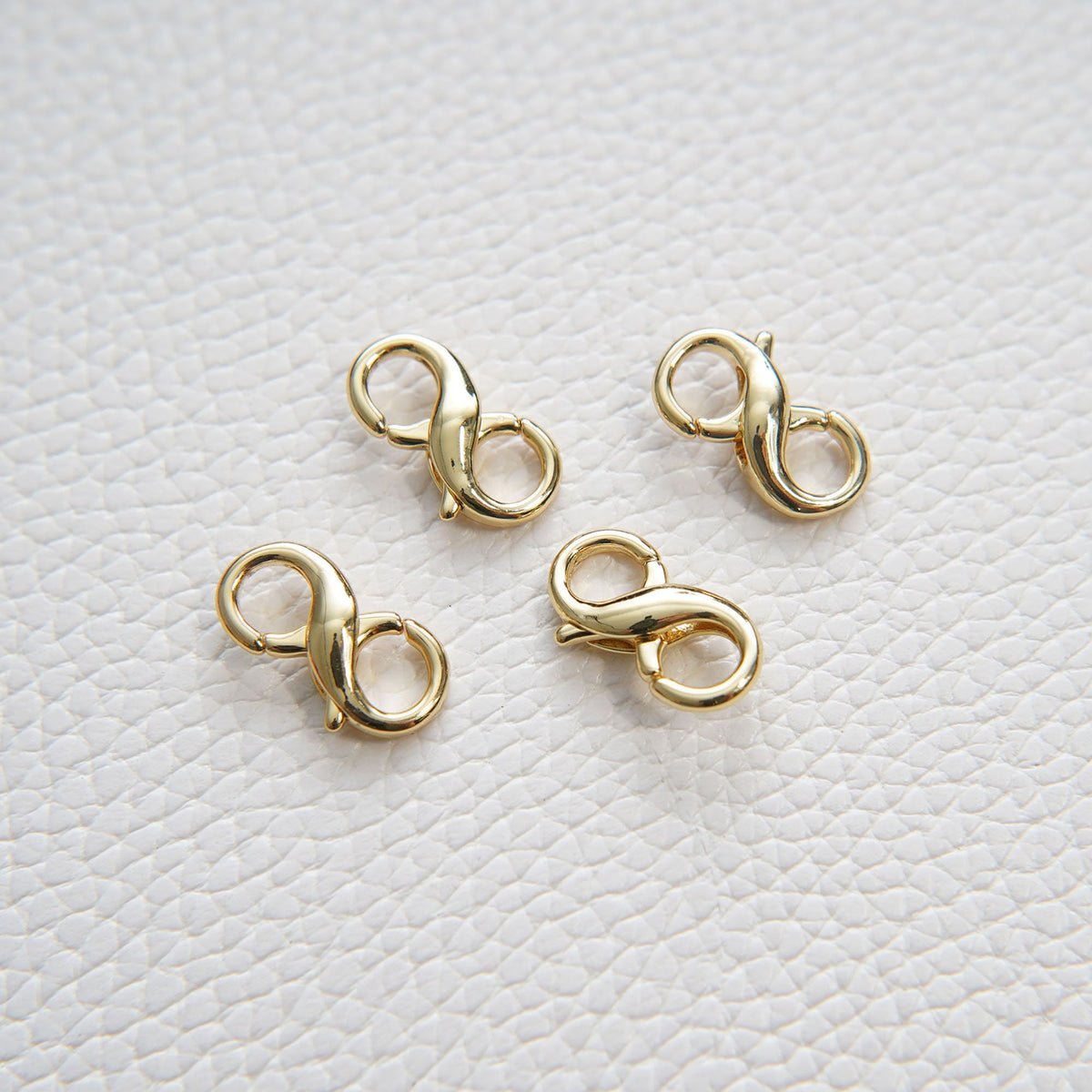 18K Gold Filled 18mm Double Opening Infinity Silver Figure 8 interchangeable Enhancer Clasps for Jewelry Making