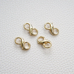 18K Gold Filled 18mm Double Opening Infinity Silver Figure 8 interchangeable Enhancer Clasps for Jewelry Making