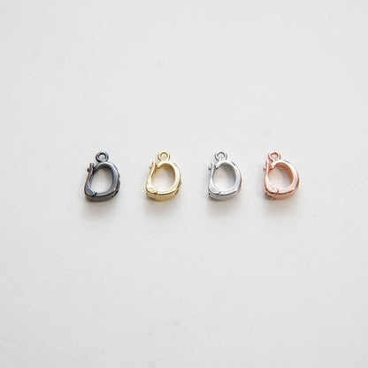 18k Gold Shortener Enhancer Clasp for Bracelet Necklace, Gold CZ Zircon Clasp, Shortener Clasp