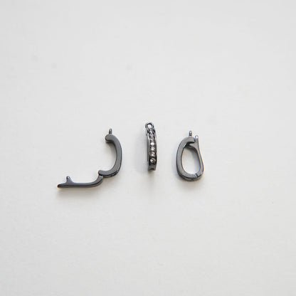 18K Gold Filled Heart CZ Charm Pendant for Jewelry Making