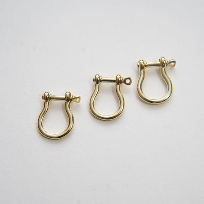 18K Gold filled Carabiner Horse Shoe Screw Clasp,Screw Clasp U shape ,Oval Clasp,SImple Oval Shaped Clasps