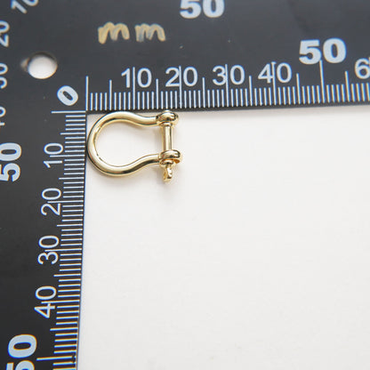 18K Gold filled Carabiner Horse Shoe Screw Clasp,Screw Clasp U shape ,Oval Clasp,SImple Oval Shaped Clasps