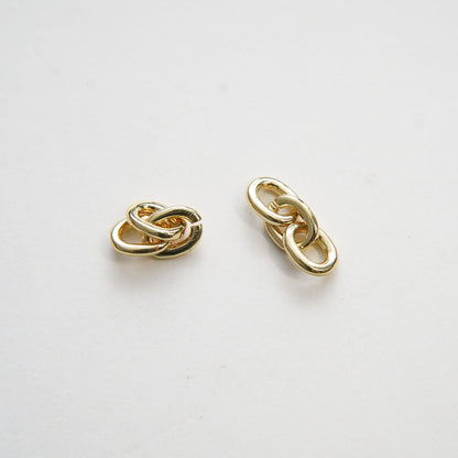 18K Gold filled three oval chain links foe DIY jewelry necklace bracelet earring components