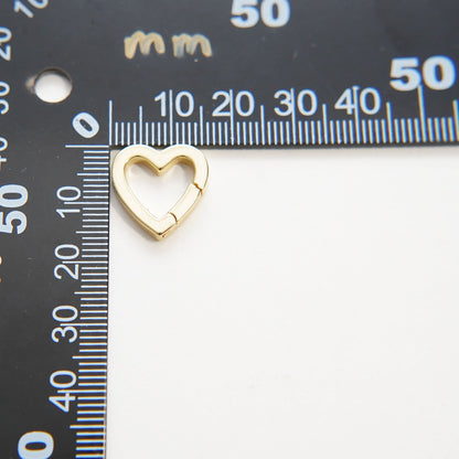 18K Gold Filled Heart Charm Pendant for Jewelry Making