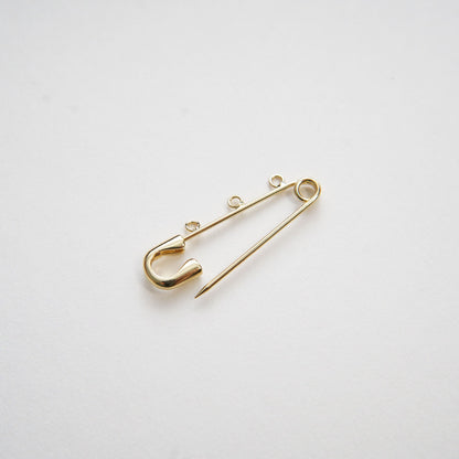 18K Gold Filled Three loop Pin,Simple Three Hole Pin,Loop Kilt Pins,Safety Pin,DIY Brooch,Jewelry Making