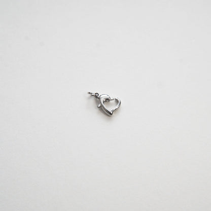 18K Gold Filled Heart Charm Pendant for Jewelry Making