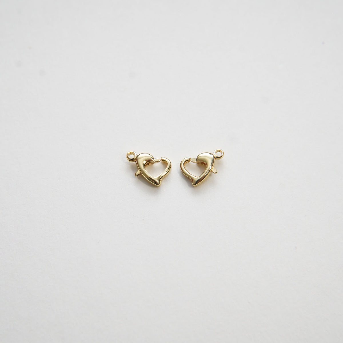 18K Gold Filled Heart Charm Pendant for Jewelry Making