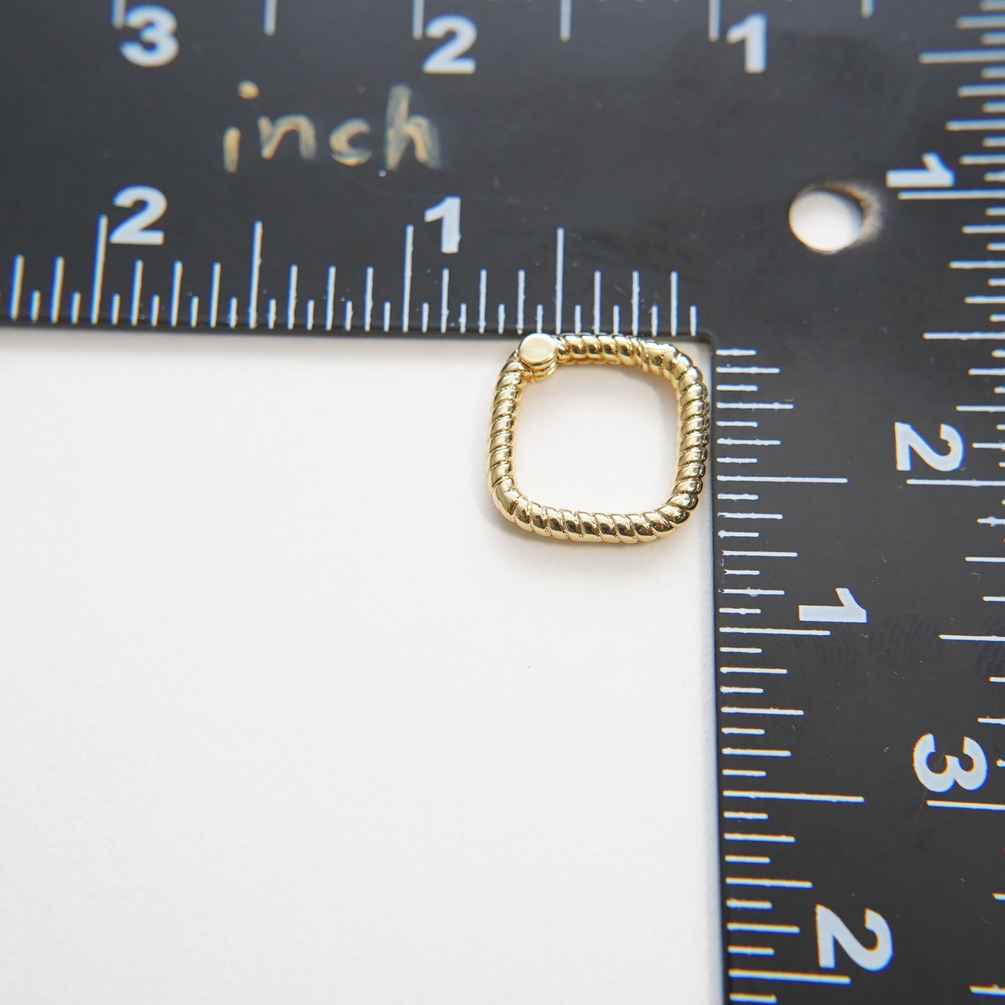 18K Gold Filled Square Carabiner Clasp,Carabiner Lock Connector,Spring Push Gate for DIY Jewelry Finding Necklace Bracelet