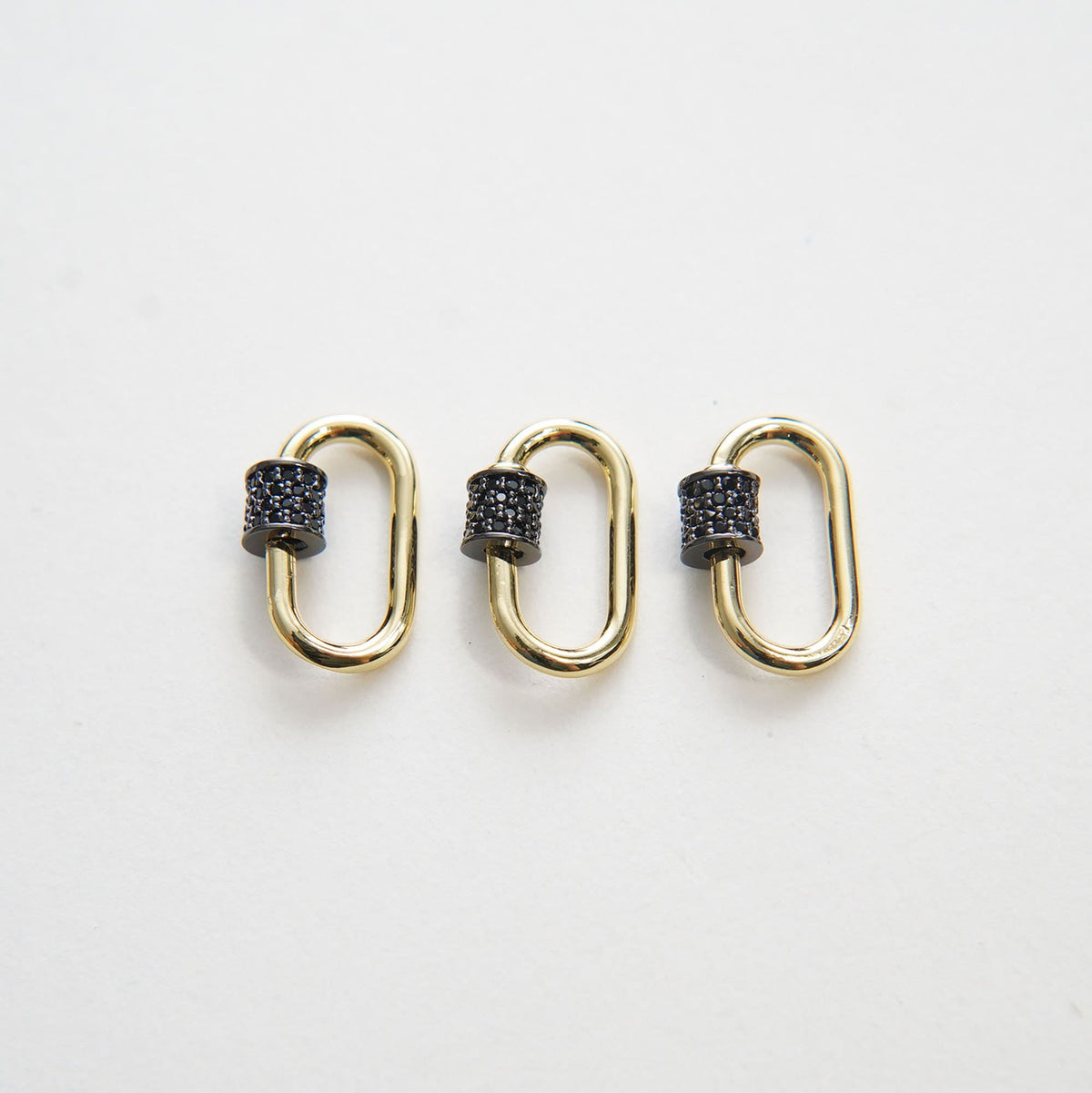 18K Gold Filled Oval Carabiner Clasp,Buckle Clasp,Carabiner Screw Clasp,Turnbuckle,for DIY Jewelry