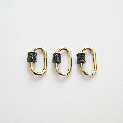 18K Gold Filled Oval Carabiner Clasp,Buckle Clasp,Carabiner Screw Clasp,Turnbuckle,for DIY Jewelry