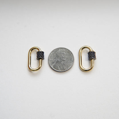 18K Gold Filled Oval Carabiner Clasp,Buckle Clasp,Carabiner Screw Clasp,Turnbuckle,for DIY Jewelry