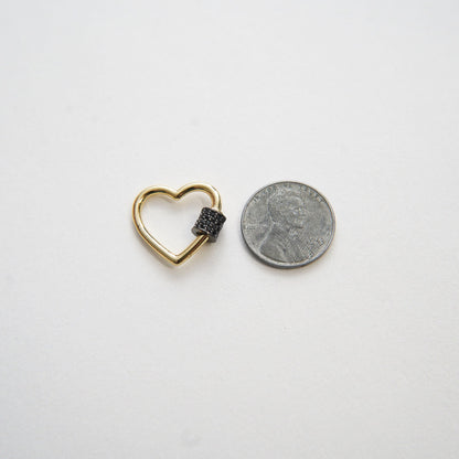 18K Gold Filled Heart Carabiner Clasp,Buckle Clasp,Carabiner Screw Clasp,Turnbuckle,for DIY Jewelry
