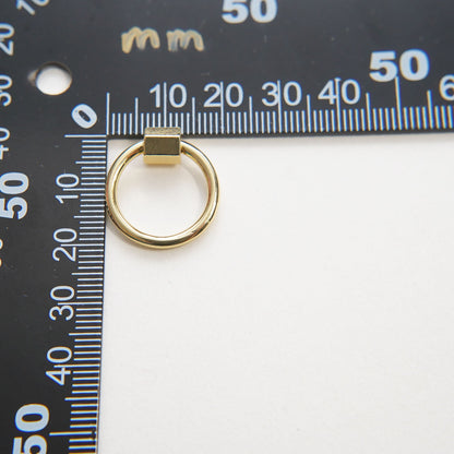 18K Gold Filled Round Carabiner Clasp,Buckle Clasp,Carabiner Screw Clasp,Turnbuckle,for DIY Jewelry