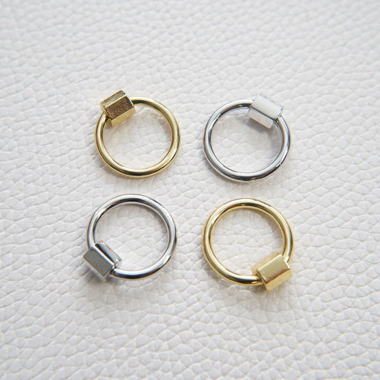 18K Gold Filled Round Carabiner Clasp,Buckle Clasp,Carabiner Screw Clasp,Turnbuckle,for DIY Jewelry