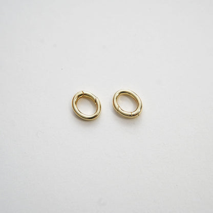 18K Gold Filled Oval Clasp for Jewelry Making