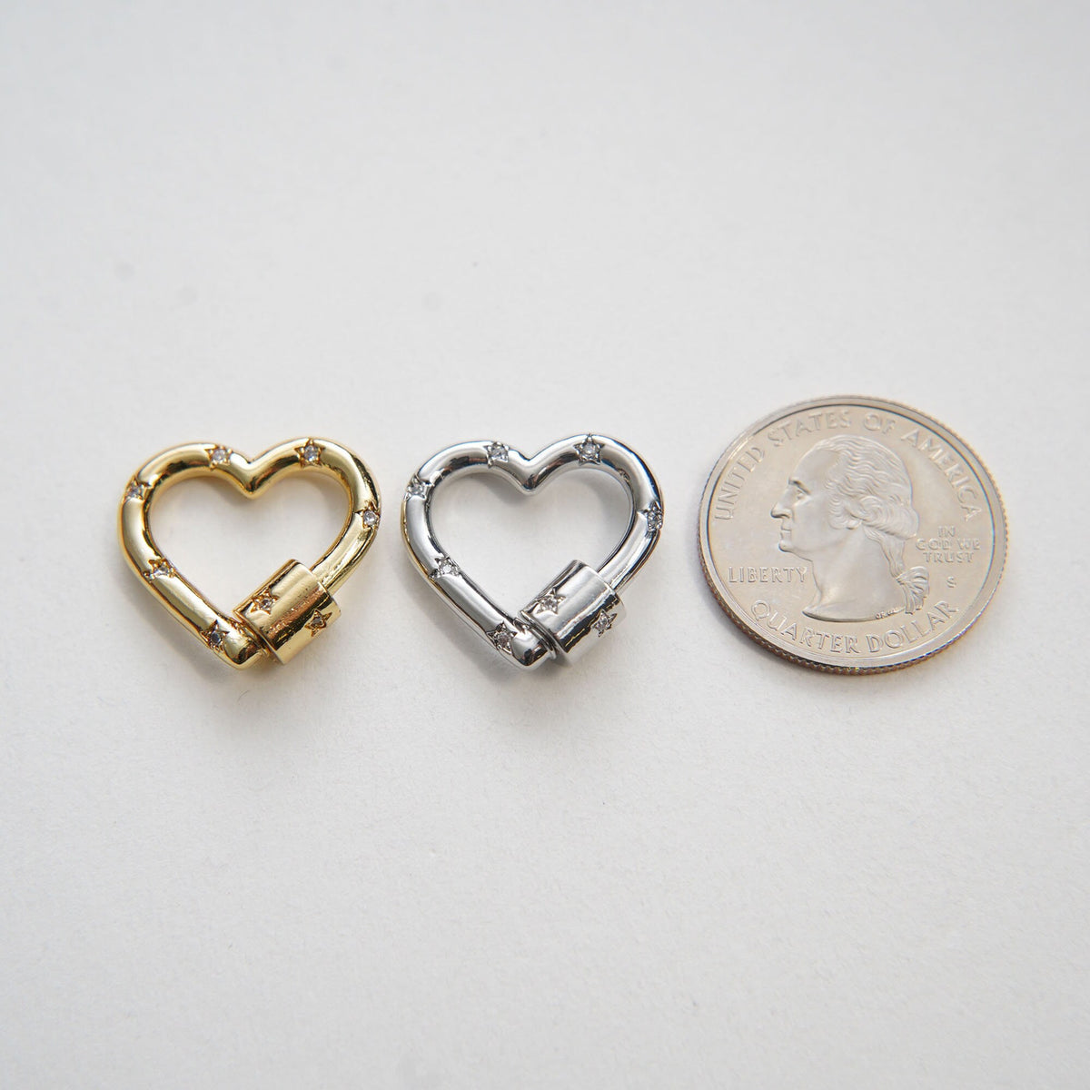 18K Gold Filled Heart Clasp for Jewelry Making