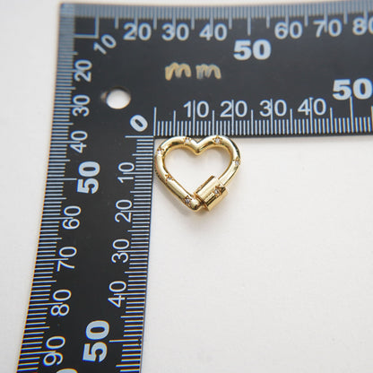 18K Gold Filled Heart Clasp for Jewelry Making
