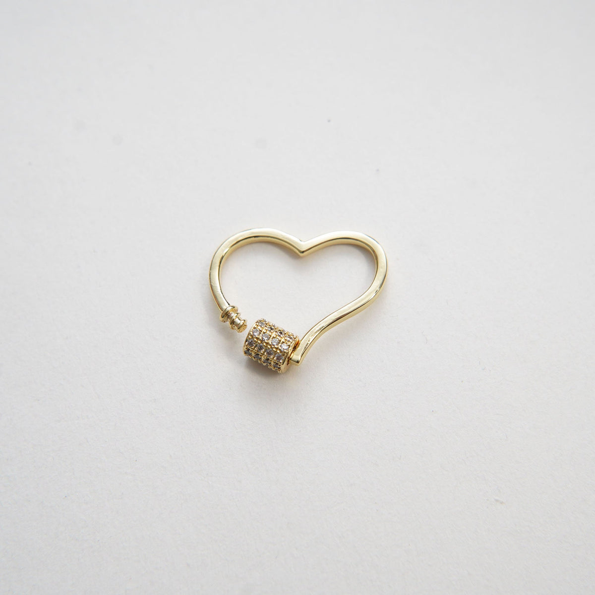 18K Gold Filled Heart Carabiner Clasp,Buckle Clasp,Carabiner Screw Clasp,Turnbuckle,for DIY Jewelry