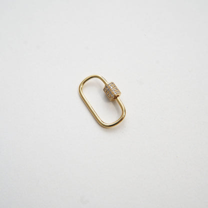 18K Gold Filled Oval Carabiner Clasp,Buckle Clasp,Carabiner Screw Clasp,Turnbuckle,for DIY Jewelry